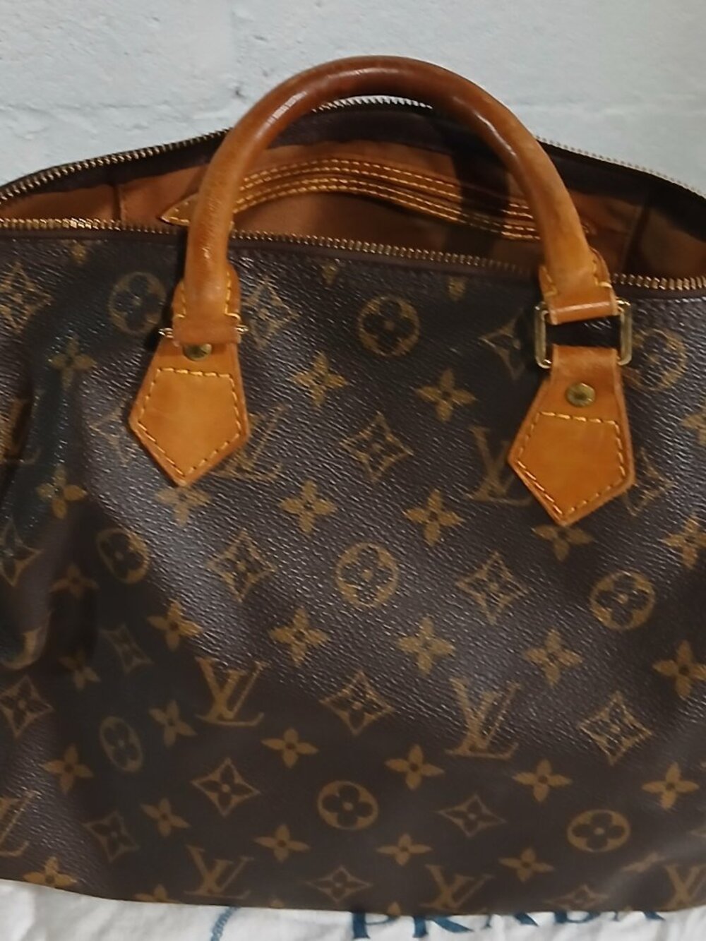 LOUIS VUITTON SPEEDY MONOGRAM HANDBAG / Brown - Picture 9 of 9